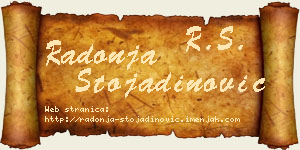 Radonja Stojadinović vizit kartica